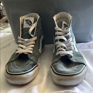 Vans High-Top Sneakers in Blue and White